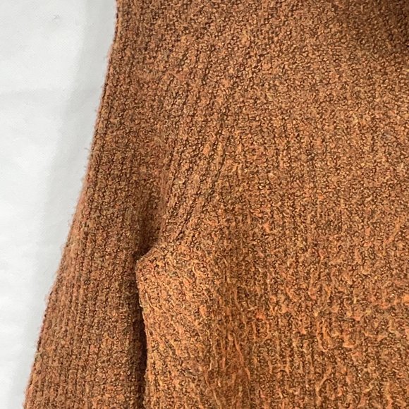Madewell Dillon Womens solid heather cumin copper turtleneck size M textured - Picture 4 of 13